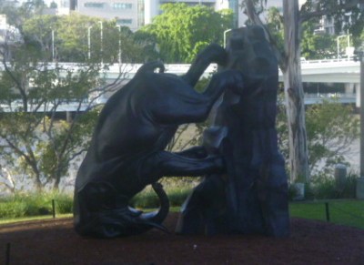 Headbutting Elephant