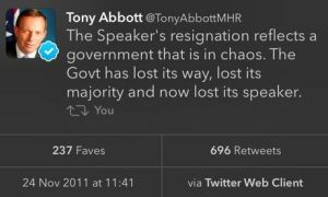 Tony Abbott Tweet