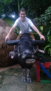 Me on water buffalo