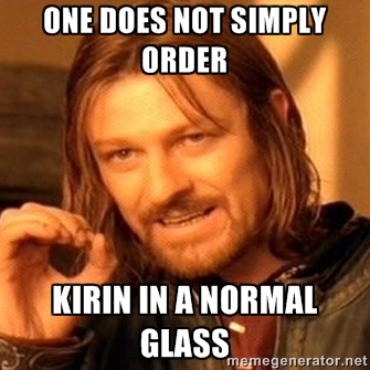 (pic - Story) NYE Glenelg - Kirin in a Normal Glass