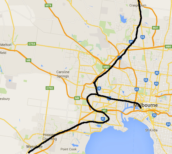 (pic - Story) Overland - Route out of Melboure